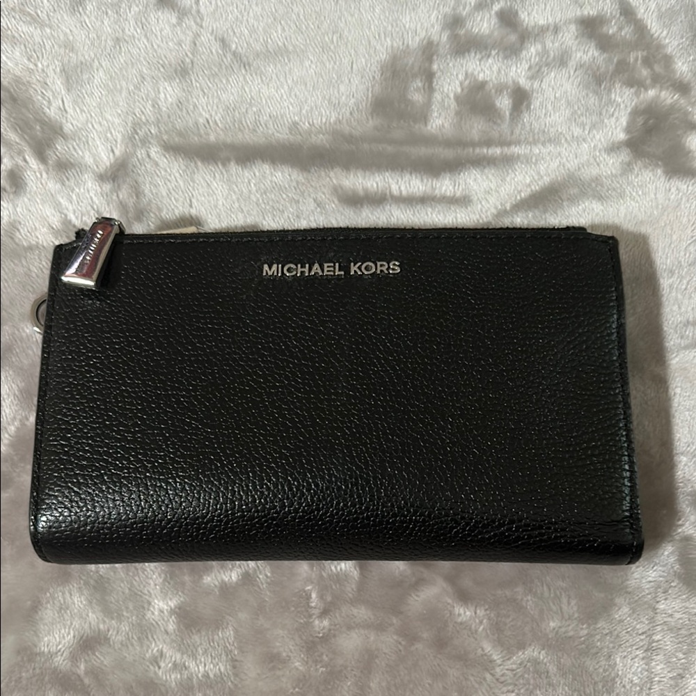Michael Kors Black Textured Leather Wallet